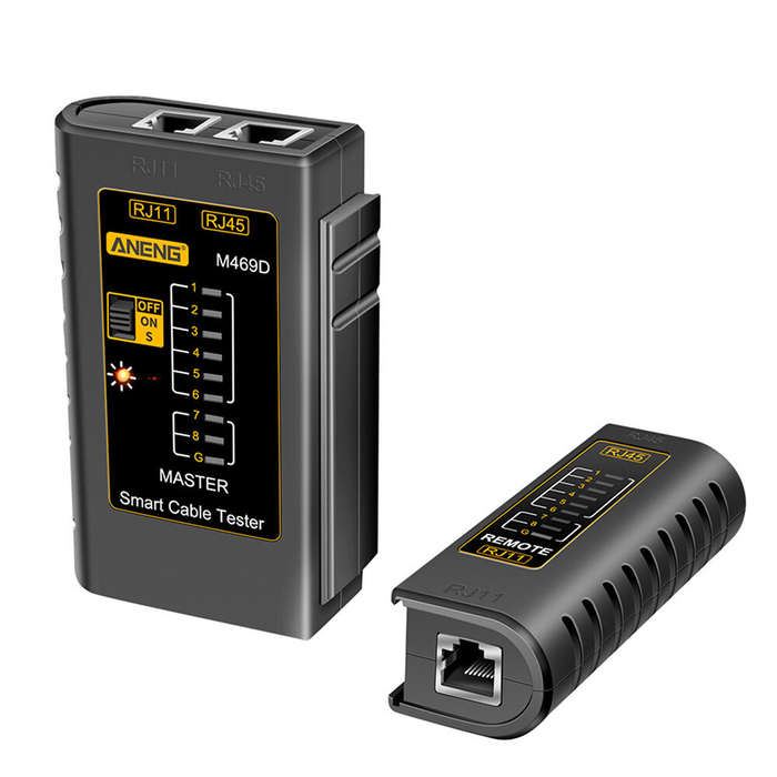 ANENG Network Cable Tester RJ45 RJ11 RJ12 CAT5 UTP LAN Cable Tester Network Pairing Tool M469D