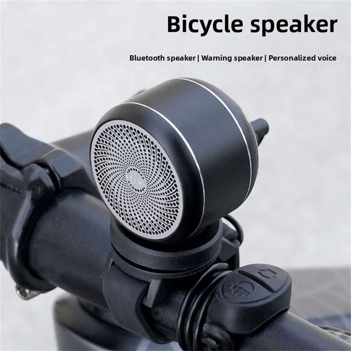 Silver - ESLNF 98 dB Mini Bicycle Horn Bluetooth 5.0 Speaker Waterproof Dustproof Aluminum Alloy Wir