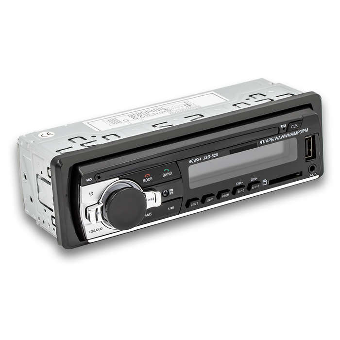 JSD-520 Car Radio MP3 Player USB SD Card AUX IN FM bluetooth Lossless Music Clock Display 7 Color Li