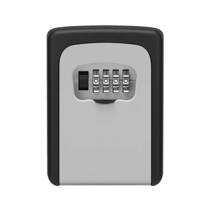 Grey - Wall Mounted Key Box Key Safe Key Cabinet for Outdoor Use with Key Storage Safe Waterproof Bo