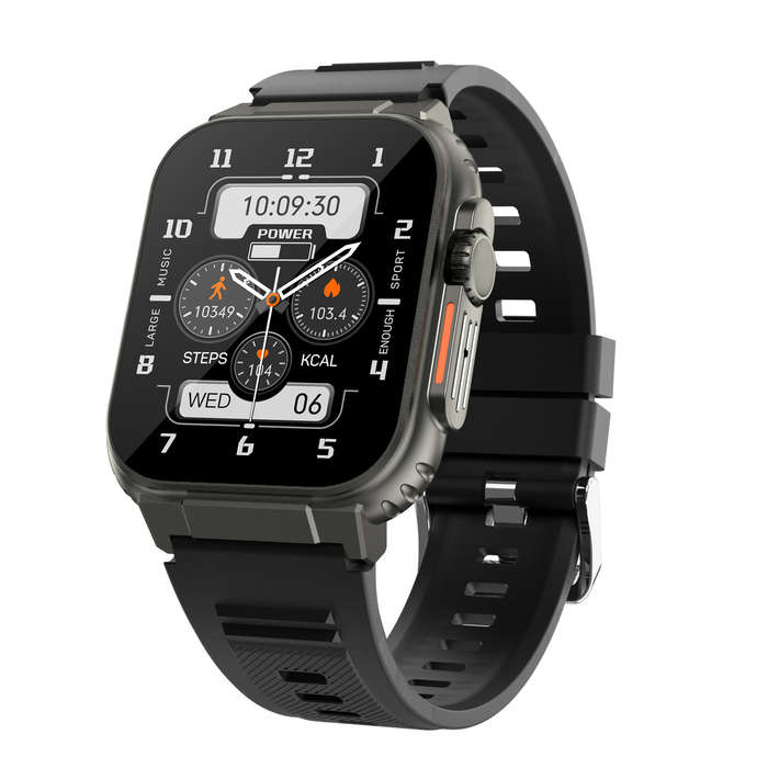 A70 1.96 inch HD Screen Heart Rate Blood Pressure SpO2 Monitor BT5.0 600mAh TWS Connection Smart Wat