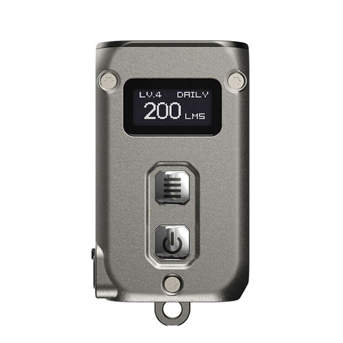 Titanium alloy - Nitecore TINI-2 SS 500LM Mini Size High Lumen EDC LED Keychain Flashlight OLED Disp