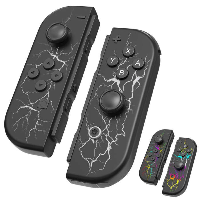 Starry Gray - NS01 Left and Right Handles for Switch RGB Joycon Game Controller NS bluetooth Host Ha