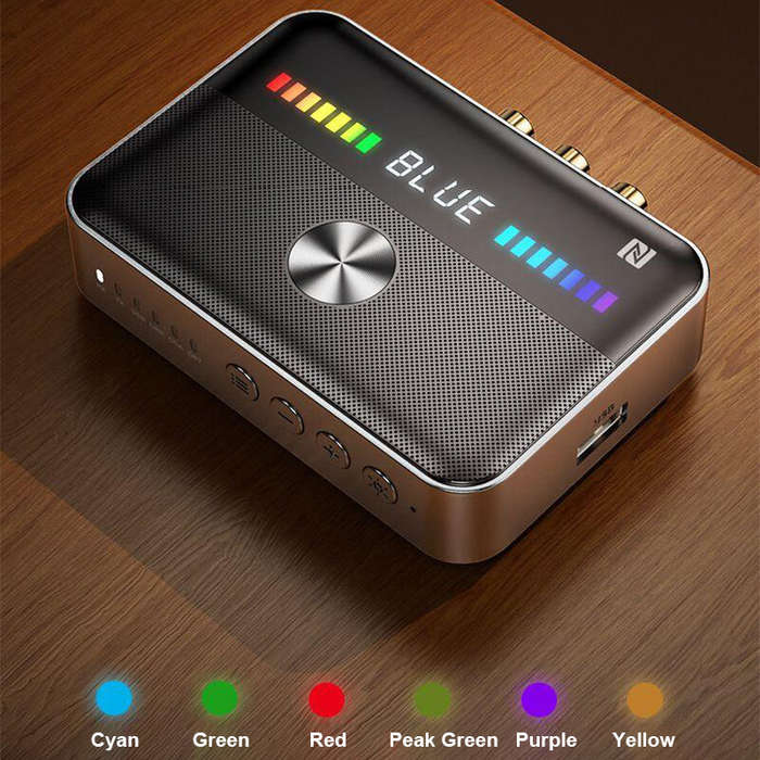Silver - OMS-M13 Pro NFC bluetooth Receiver Transmitter Digital to Analog Converter Low Latency HiFi