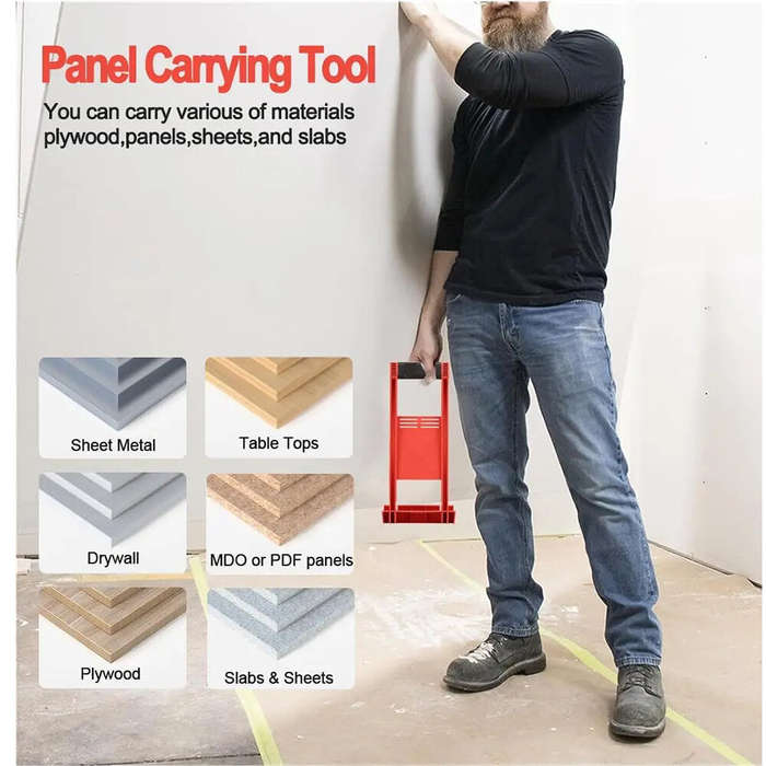 Yellow - Drywall Carrier 80kg Panel Carrier Plier Load Tool ABS Plastic Panel Carrier Tool for Plywo