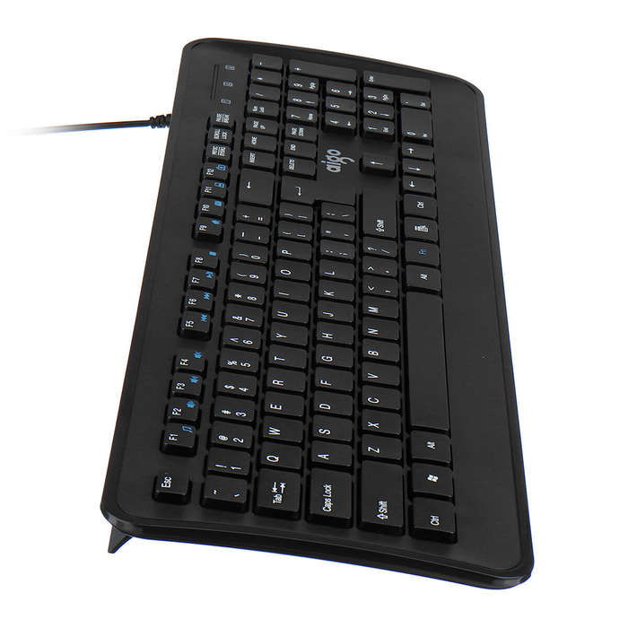 AIGO WQ640 Wired Keyboard & Mouse Set 104 Keys Office Optical Keyboard 2400DPI Ergonomic Mouse Kit f