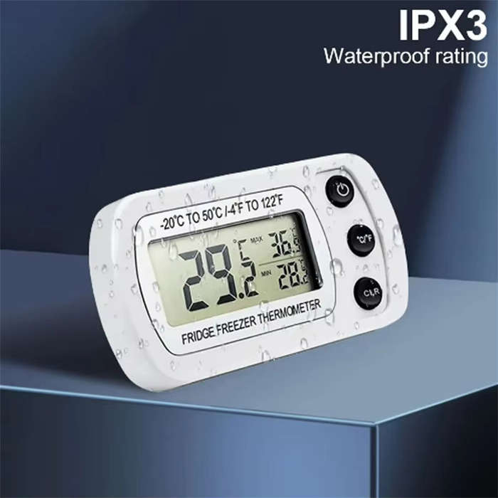 Black - Fridge Thermometer With Hook Anti-Humidity Refrigerator Freezer Electric C/F Conversion LCD