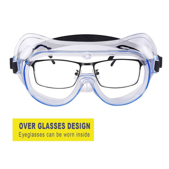 #A - Anti-Fog Safety Goggles Industrial Grade Protective Glasses Clear Polycarbonate Lens Scratch Re