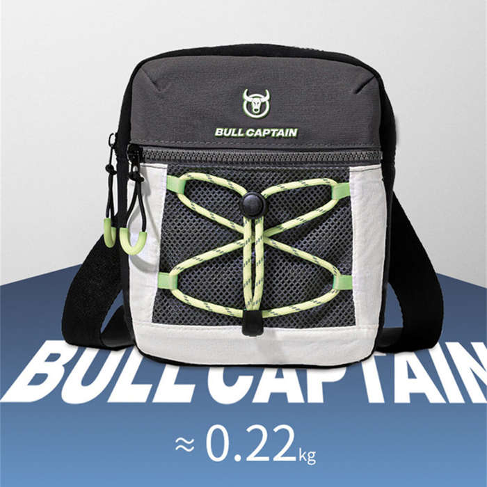Black - BULLCAPTAIN Men Waterproof Oxford Cloth Sports Crossbody Bag Lightweight Multi-Compartment Z