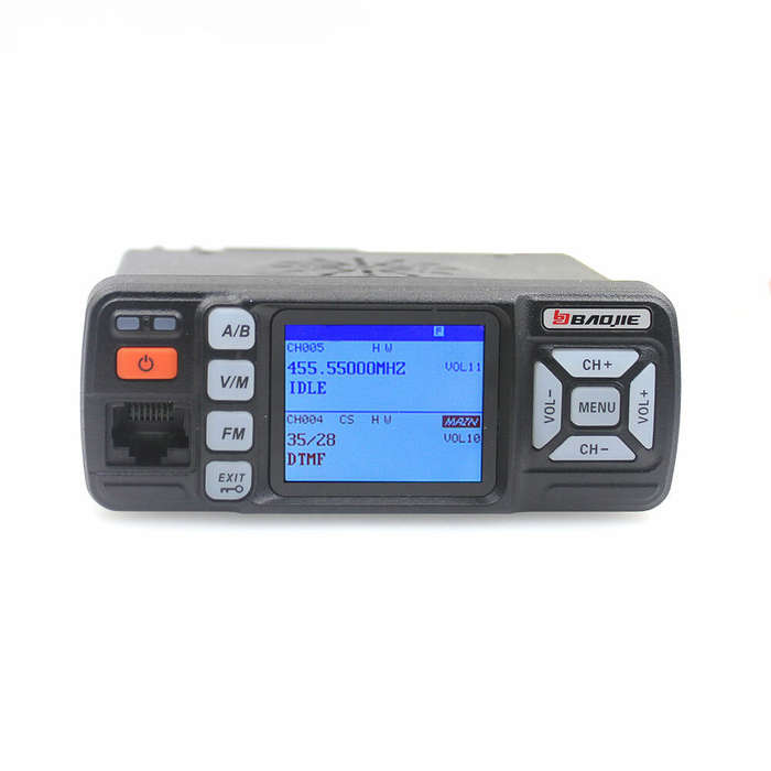 Baojie BJ-318 Dual Band Car Mobile Radio VHF 136-174Mhz UHF 400-490MHz 256CH 25W Two Way Radio FM Tr