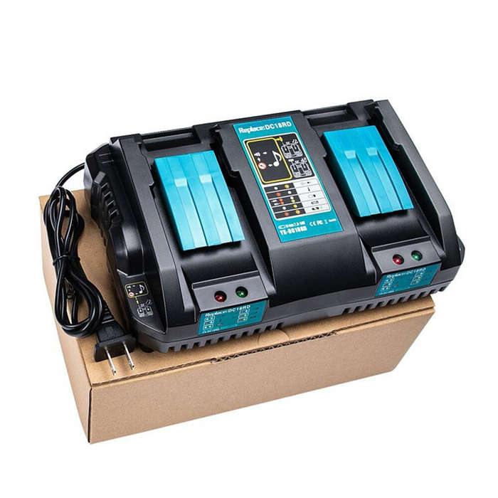 US Plug - 18V 3A Quick Charger for Makita Batteries Compatible with BL1415 BL1830 BL1850 100-260V US