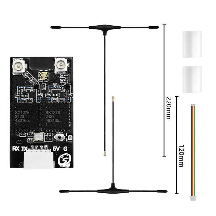 ELRS 915MHz Dual RX & 220mm*2 - SEQURE ELRS 915MHz/868MHz Dual RX True Diversity Dual Antenna Long R