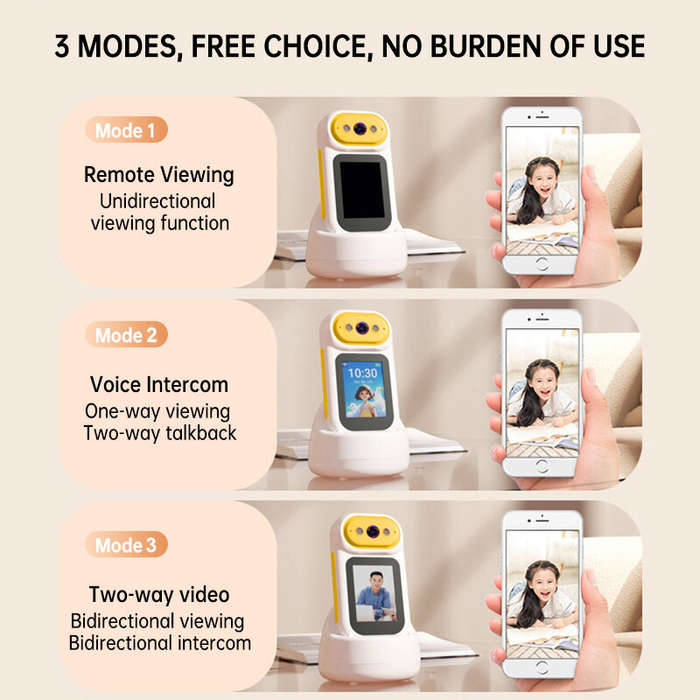 EU Plug - 2.8inch Screen Handheld Surveillance Camera Ultra Clear Large Screen Two-Way Video WIFI 4G