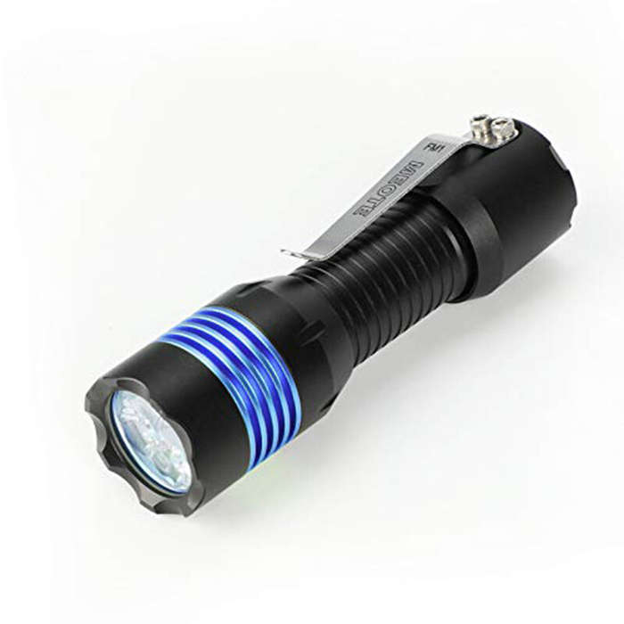 Blue - Meote FM1 Tactical Flashlight 4500 Lumens 152 Meters 4pcs LH351D 5000K High Lumen High CRI 90