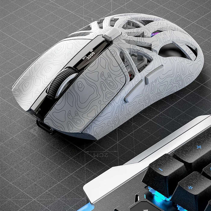 Black - SMAILWOLF M8 Tri-mode Gaming Mouse with Charger Dock PAW3311 Sensor RGB 12000DPI 1KHz Return