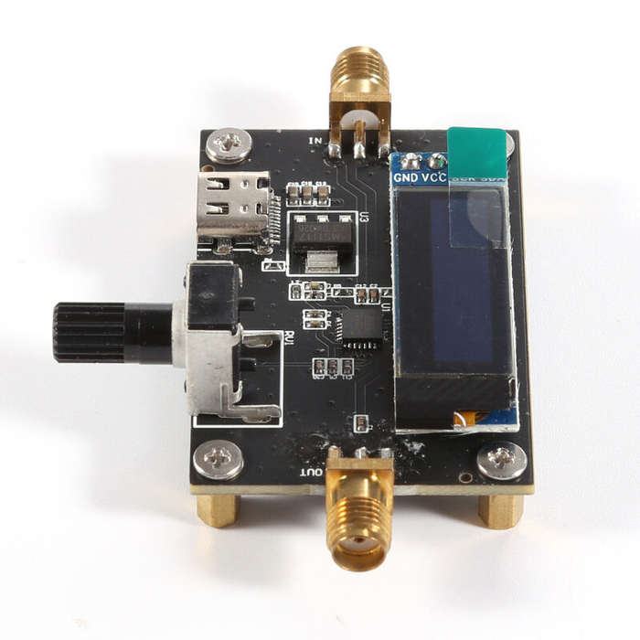 Module Board+Display Screen - GS-AT6-M Digital RF Attenuator Module HMC624A 0.5dB Step Accuracy with