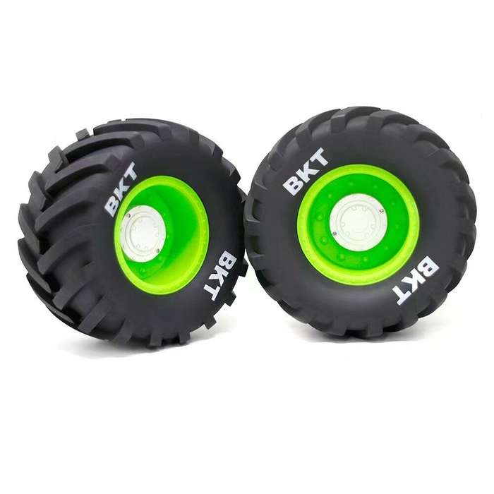 Green - 2PCS Monster Truck Tires Wheels 14mm/17mm Adjustable for 1/8 LOSI LMT W66 KYOSHO Axial RC Ca