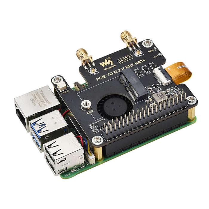 Black - for Raspberry Pi 5 PCIe To M.2 E KEY HAT Converter Board Compatible for NGFF Wireless Networ
