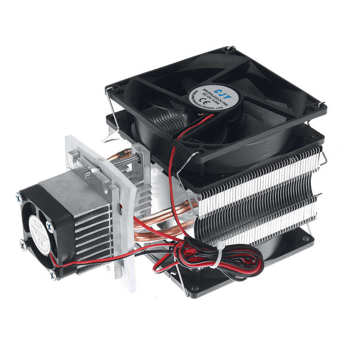 Black - 12V 10A Two-tube Cooler Semiconductor Refrigeration Cooling System DIY Kit for Mini Air Cond