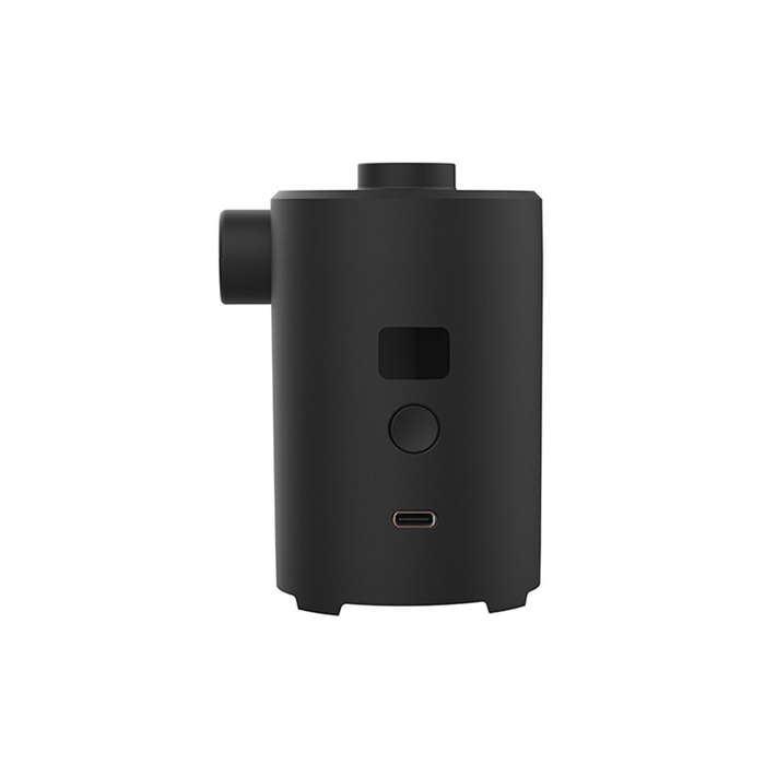 Black - PortableOutdoor Air Pump Mini Air Mattress Pump with Display Screen USB Rechargeable Air Pum