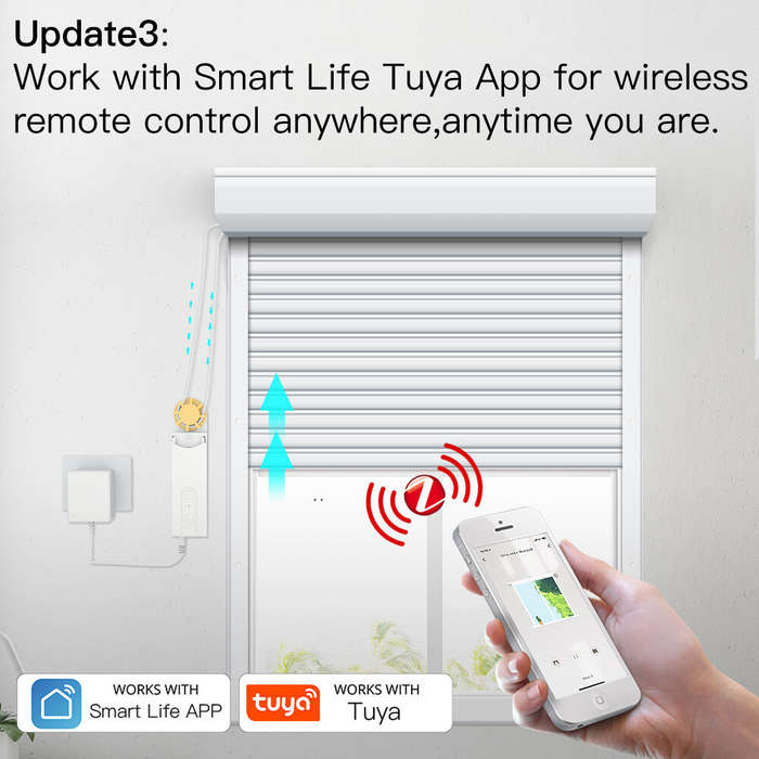 US Plug - MOES Zigbe Smart DIY Motorized Roller Blinds Shades Drive Motor Hub Tuya Smart Life APP Al