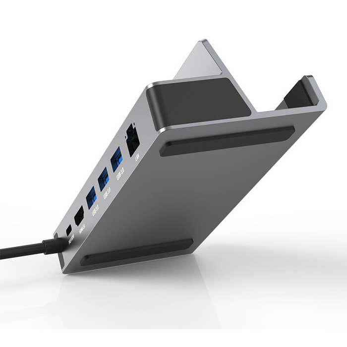 Black - Blueendless 6-in-1 Steam Deck USB-C Docking Station with 4K60Hz 5Gbps USB3.0 PD100W USB-C Gi