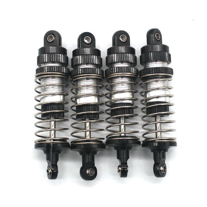 Black - 4PCS Upgraded Metal Parts Oil Filled Shock Absorbers Dampers for 1/14 ZD Racing MT16 Rlaarlo