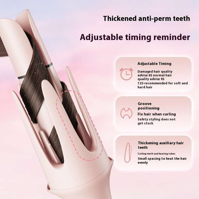 EU Plug - 4 In 1 Automatic Curling Iron Egg Roll 3 Levels Heating Adjustable 38mm One-Button Big Wav