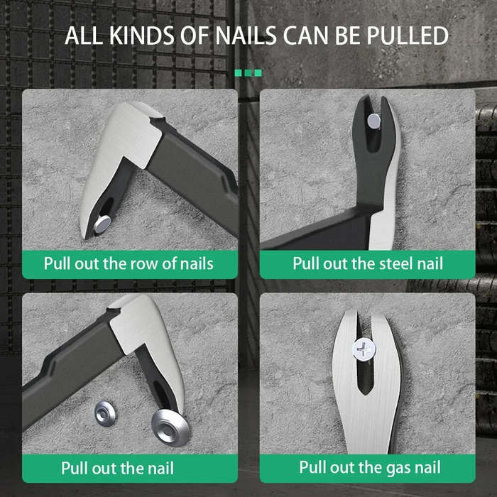 250mm - Multifunctional Steel Nail Puller Cowbar Tool V-Shaped Design Hammer Head 300mm 250mm Home W