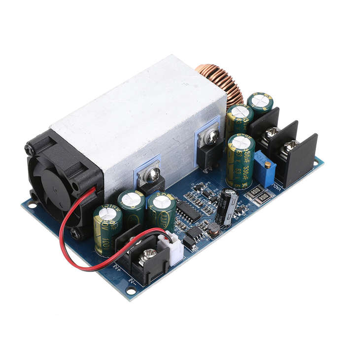 Blue - DC-DC 600W 25A Step Down Power Supply Fan Adjustable Buck Voltage Converter Module 12-75V to