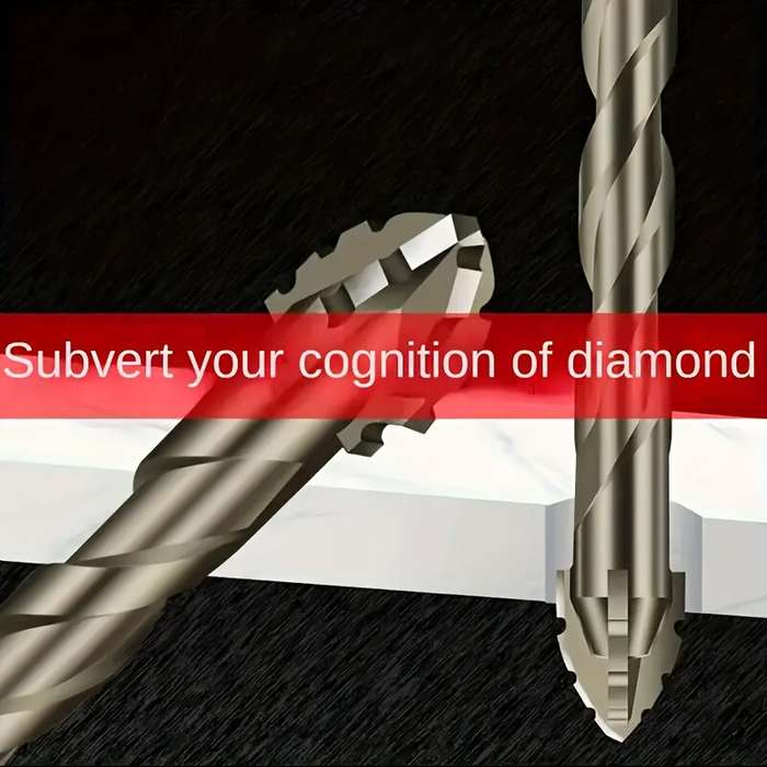 .A - 6pcs Drill Bit Carbide Sawtooth 4-Teeth Hex Shank Dry Drill Bit for Ceramic Tile Cast Iron Conc