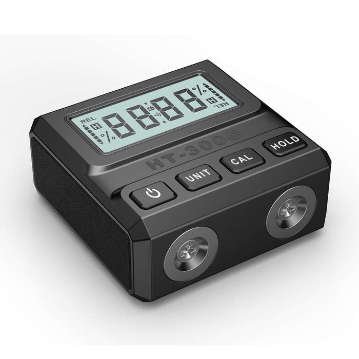 Black - HT-300C Digital Level Inclinometer Protractor 4*90 Range Magnetic Attachment ABS Plastic Hig
