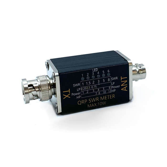 SO239 Connector - 1- 30mhz 10W Standing Wave Meter Power Meter with 6 LED Indicators Portable SWR Me