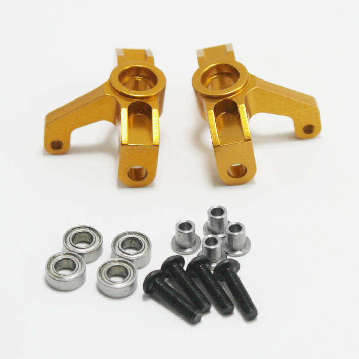 Gold - Wltoys 1/14 144001 124018 124019 Front Wheel Seat Upgrade Metal RC Car Parts