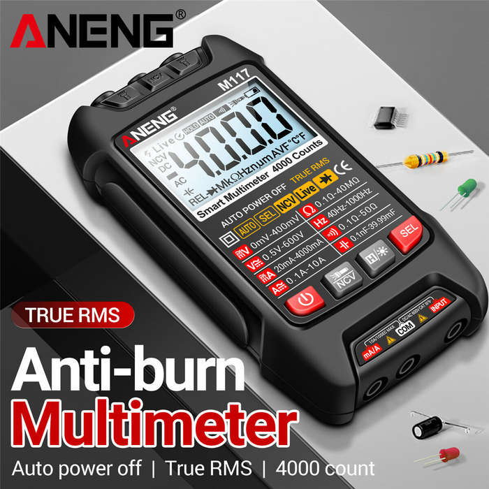 Red - ANENG M117 Digital Multimeter High Precision True RMS Multifunctional Meter with AC/DC Voltage