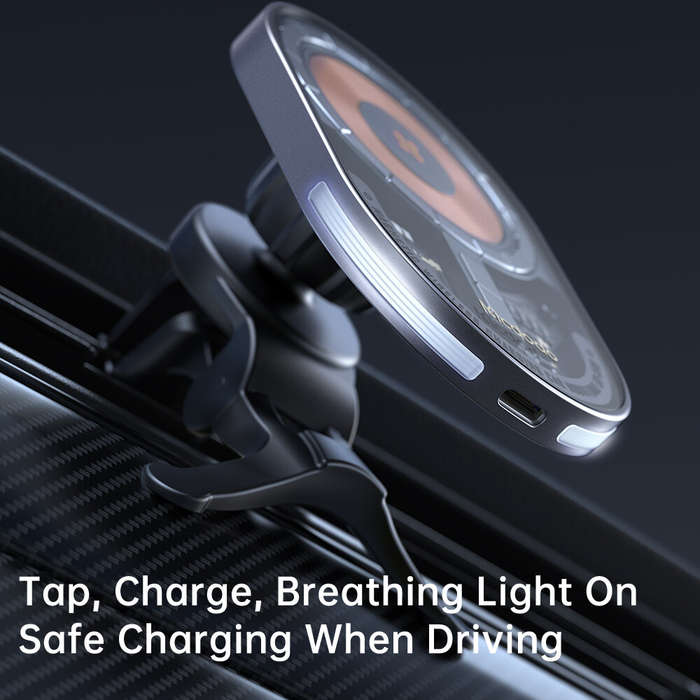 Mcdodo 15W Magnetic Wireless Charger Car Mount PD3.0 QC3.0 Fast Charging Transparent 360 Rotation Br