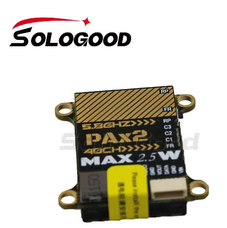SoloGood 5.8Ghz 2.5W 40CH 25/400/800/1500/2500mW Adjustable MMCX VTX FPV Transmitter For RC Long Ran