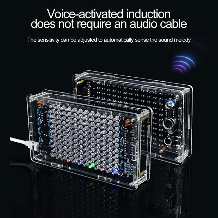 Transparent - DIY Soldering Project Spectrum USB Mini Electronic Display Sound Activated Home Stereo