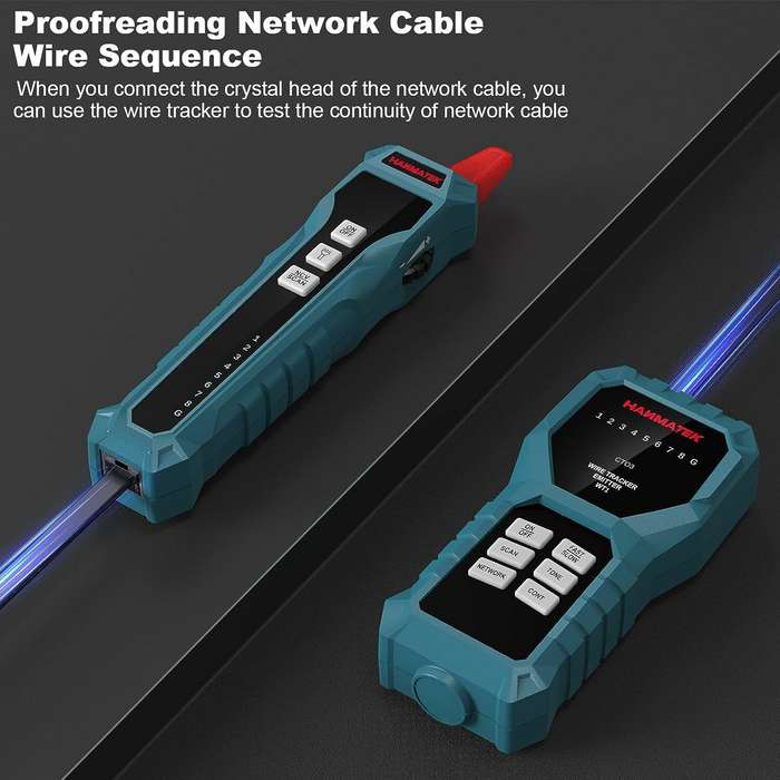 HANMATEK WT1 Network Cable Tester RJ45 RJ11 Multifunction Open Short Circuit Finder Volume Adjustabl
