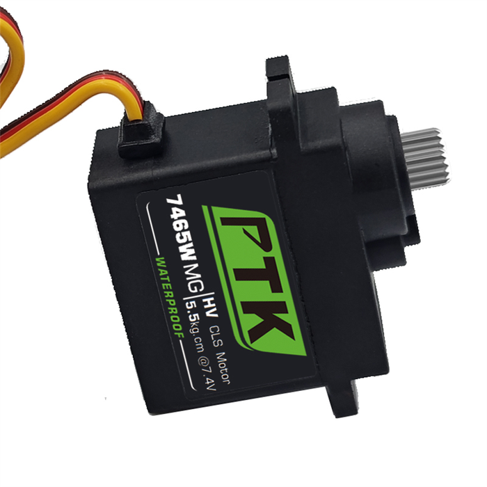 Black - PTK 7465W MG 25T Aluminum Gear 180 9g Digital Waterproof RC Servo for Robot Fixed Wing Car a