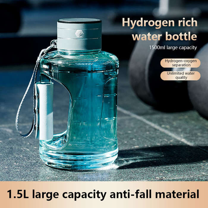 Green - 1.5L 2 In 1 Portable Hydrogen Water Bottle H2 Rich Water Kettle Sport Hydrogen Water Bottle