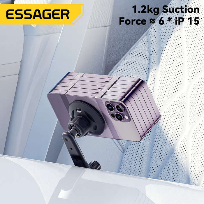 Air Vent - ESSAGER ES-ZJ27 Magnetic Car Phone Holder Air Outlet Stand 360 Full Rotating for iPhone 1