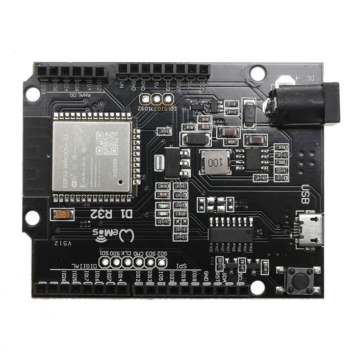Black - ESP32 D1 R32 Wireless Development Board WiFi bluetooth CH340 4MB Flash Compatible with Ardui