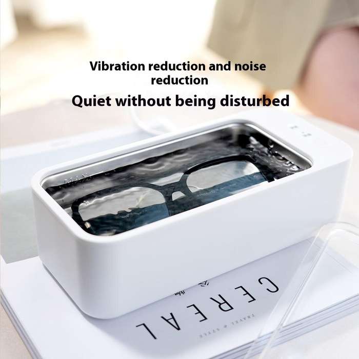 White - Low-noise Visual Ultrasonic Cleaning Machine High Frequency Vibration Washing Cleaning Clean