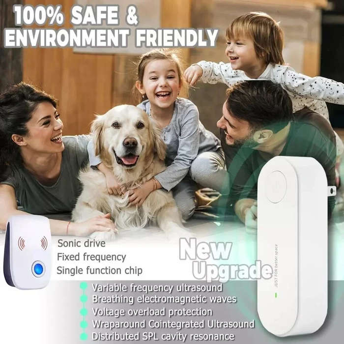 EU Plug - Ultrasonic Electronic Insect Repellent Mosquito Mice Spider Cockroach Insecticide Pest Con