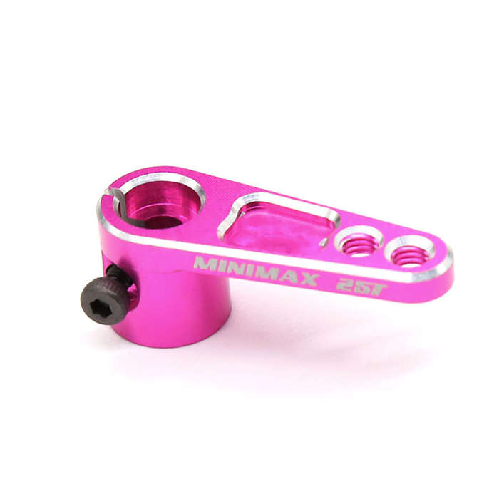 Pink - 25T Aluminum Alloy Heightened Steering Servo Arm Direction Rocker For Big Foot Off-Road Climb