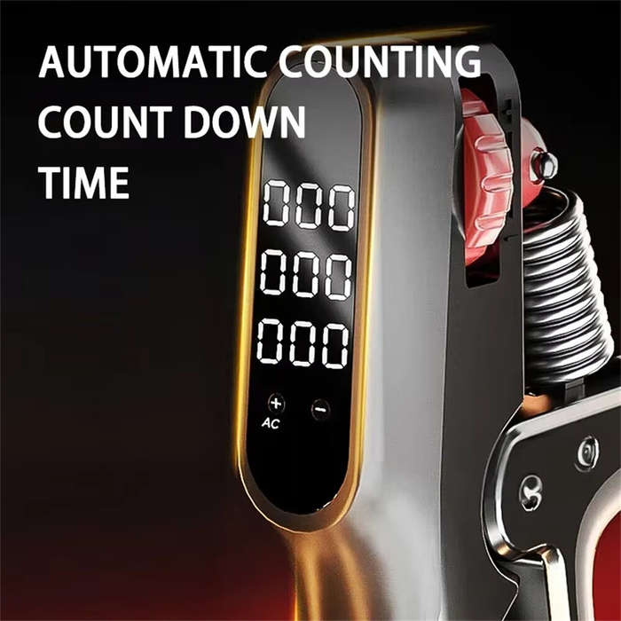 Grey - KALOAD 5-100kg USB Rechargeable Electronic Counting Hand Gripper Adjustable Resistance Streng