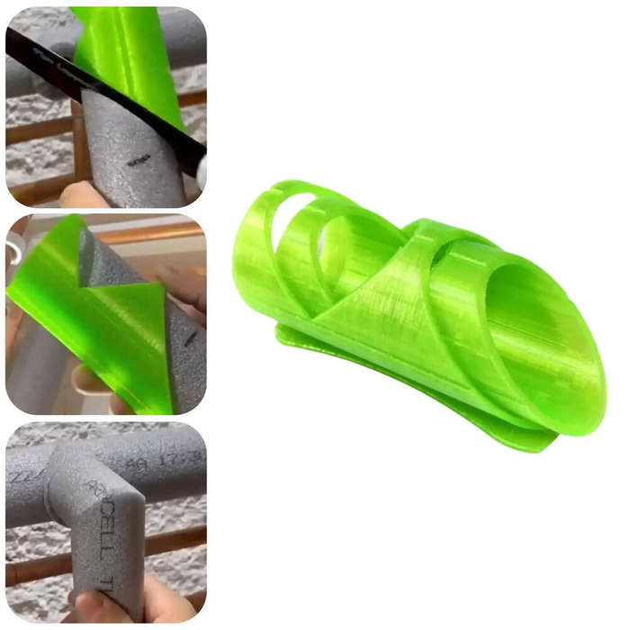 Green - Foam Pipe Cutter Tool Set ABS Material 3 Sizes 4cm 5cm 5.5cm Precision Cutting Green Yellow