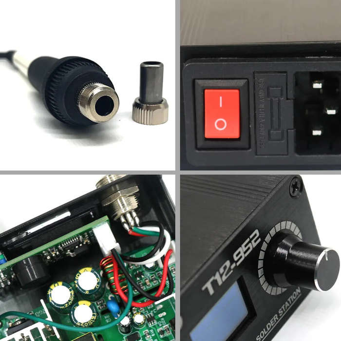 EU Plug - QUICKO T12-952 Quick Heating Soldering Iron Station OLED Display Auto Sleep 200C-480C 24V