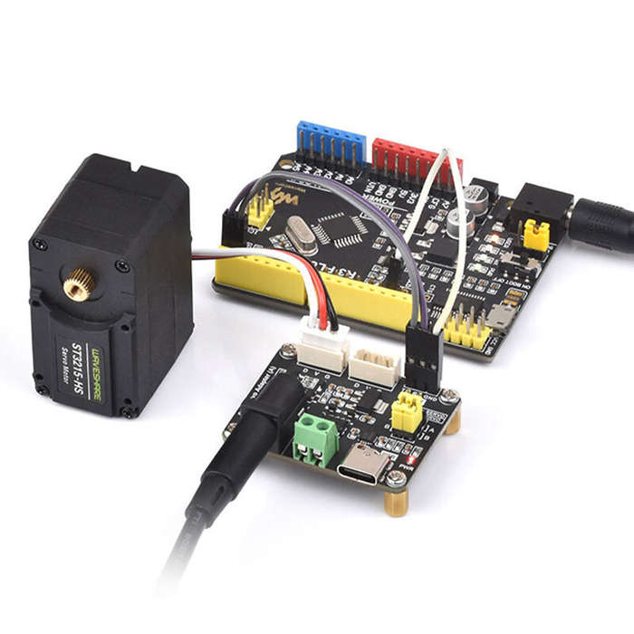 Black - Raspberry Pi Serial Bus Servo Driver Board Module Integrates Servo Power Supply and Servo Co
